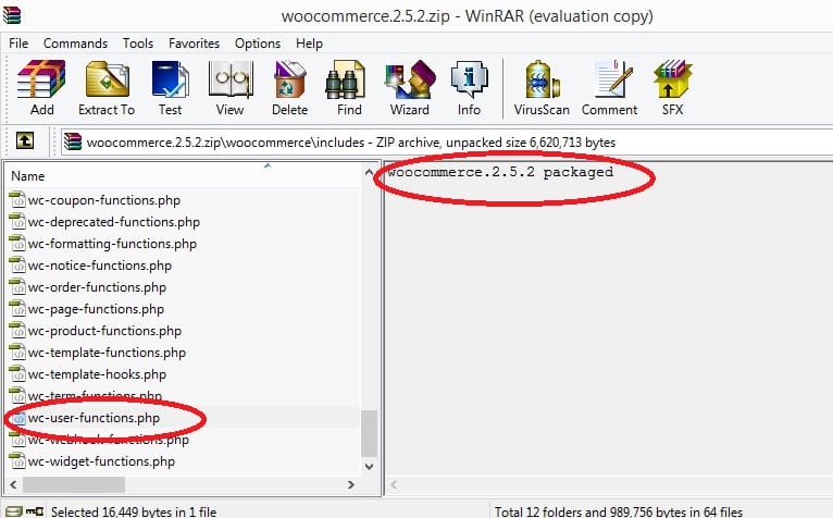 wc-user-functions.php file location in latest woocommerce 2.5.2